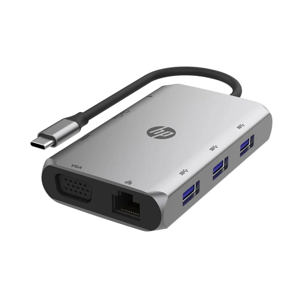 Bộ chia/ Hub HP 9 in 1 DHC-TC236 HDMI / VGA / Ethernet RJ45 / 3 x USB-A / Sạc nhanh USB-C / SD / microSD (8G9Q9AA)